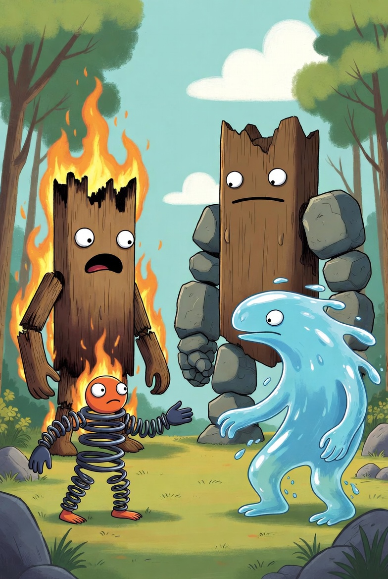 Creatures growing bodies to get the fruit.